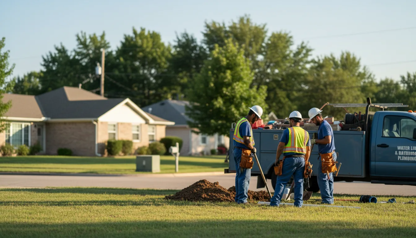 Residential water line and bathroom plumbing service in Rockland, WI